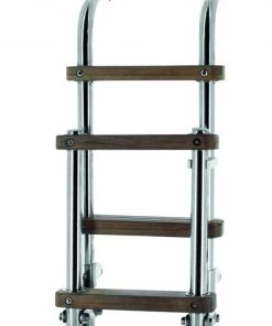 VETUS Folding Stainless Steel Boarding Ladder With 4 Teak Steps