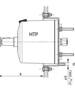 VETUS Stainless Steel Adaptor Flange For HTP Pump 78mm Depth