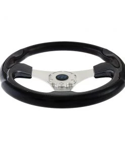 VETUS Three Spoke Sport Steering Wheel 35cm Carbon Finish