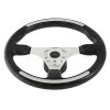 VETUS Three Spoke Sport Steering Wheel 35cm Black With Aluminium