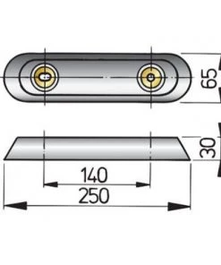 VETUS Aluminium Hull Anode -Cheap VETUS Store alu25c 1 1