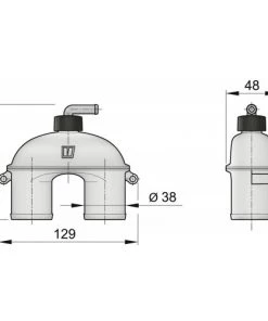 VETUS Anti-Syphon Air Vent With 38mm Hose