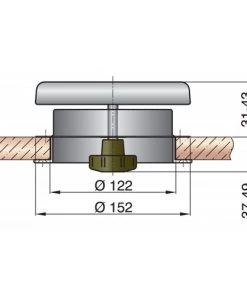 VETUS ATHOS1 Stainless Mushroom Deck Ventilator