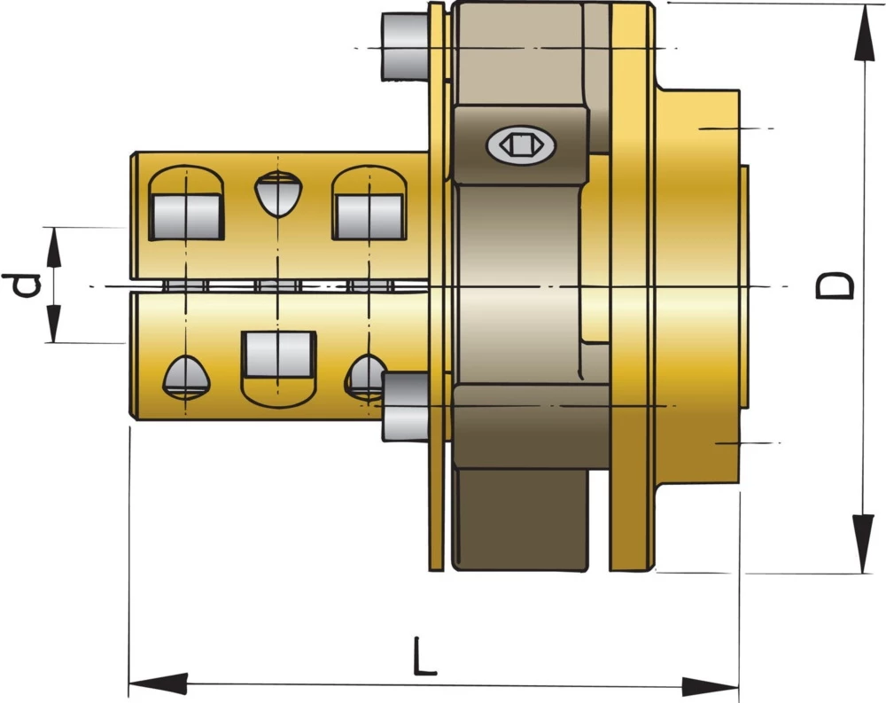 VETUS Bullflex Coupling Type-2 Shaft 1inch 1 VETUS Bullflex Coupling Type-2 Shaft 1inch
