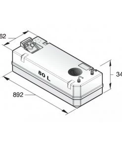 VETUS Diesel Fuel Tank With Connections 80L For 8mm Hose