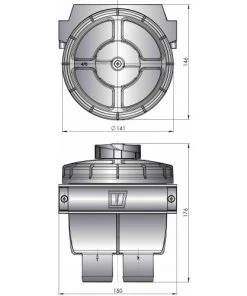 VETUS FTR470 Cooling Water Strainer For 25.4mm Hose Connections