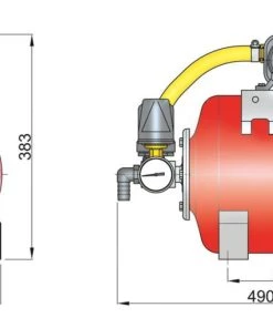 VETUS Pressurised Water System 12 Volt Deluxe With 19 Litre Tank