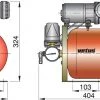 VETUS Pressurised Water System 24 Volt Deluxe With 8 Litre Tank