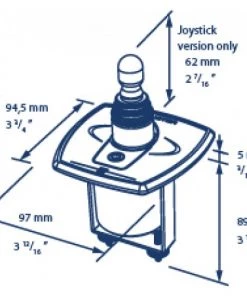 VETUS Aluminium Bow Thruster Panel With Time Delay 12/24V