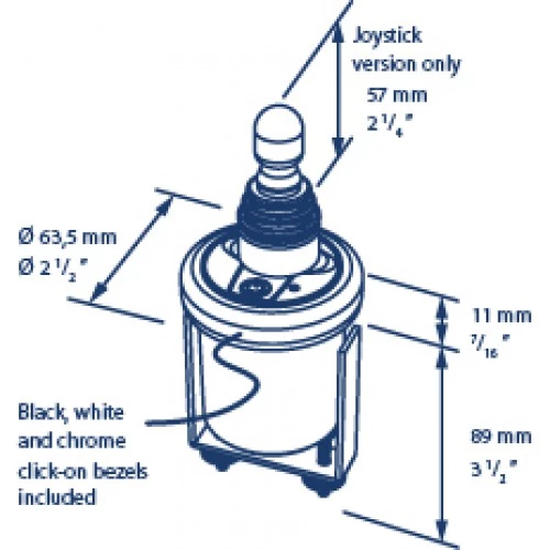 VETUS Round Bow Thruster Touch Panel With Time Delay 12/24V 3 VETUS Round Bow Thruster Touch Panel With Time Delay 12/24V - Image 3