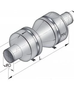 VETUS Exhaust Muffler Type MV100 For 100mm Hose