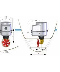 VETUS Ignition Protected Bow Thruster 125kgf 12V
