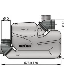 VETUS Type LSG Waterlock For Long Exhaust Systems -Cheap VETUS Store lsg90 1
