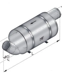 VETUS Exhaust Muffler Type MF100 For 100mm Hose