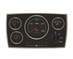 VETUS Aluminiumm Engine Panel Type MPA34 12V 4 Black Instruments 0-4000 Rpm