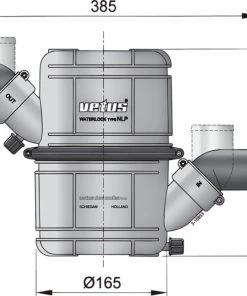 VETUS HD Waterlock / Muffler Type Black -Cheap VETUS Store nlp45hd 1