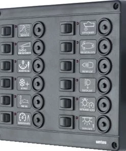 VETUS Switch Panel Type P12 With 12 Circuit Breakers