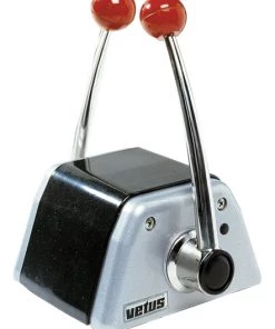 VETUS Top Mount Twin Lever Remote Control With Black/Grey Aluminium Housing