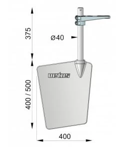 VETUS Stainless Steel Rudder Incl Arm 400mm