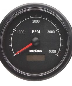 VETUS Revolution And Hour Counter Black 12/24v 0-4000rpm