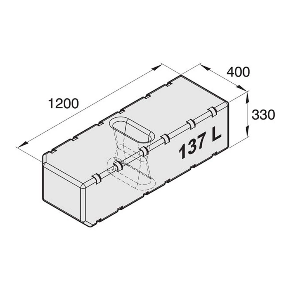 VETUS All-Purpose Tank 137L 3 VETUS All-Purpose Tank 137L - Image 3