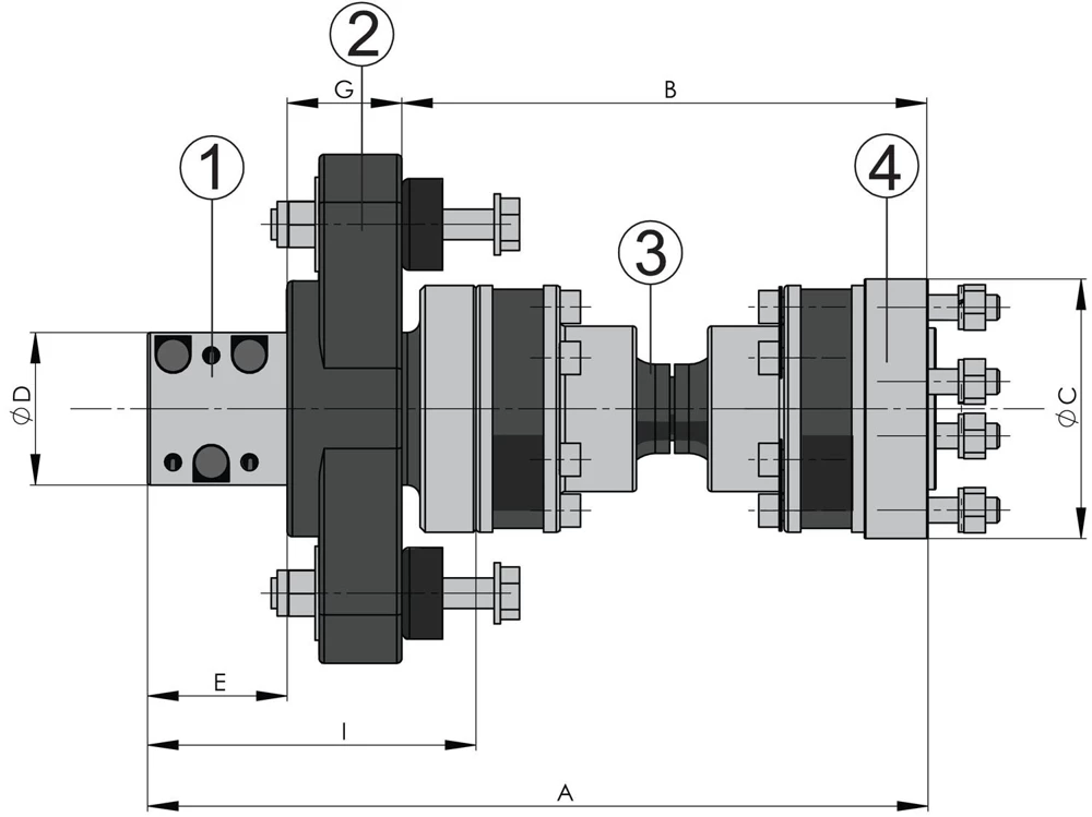 VETUS Type 2 Constant Velocity Joint 21 30mm Shaft 10cm Flange 1 VETUS Type 2 Constant Velocity Joint 21 30mm Shaft 10cm Flange