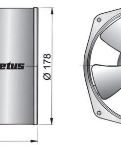 VETUS Extraction Ventilator 12 V Diameter 178 Mm