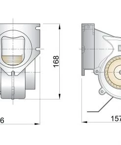 VETUS Bilge Blower Flange Mount 12V 76mm