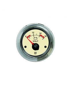 VETUS Voltmeter Cream 12V 52mm Cut-Out Size