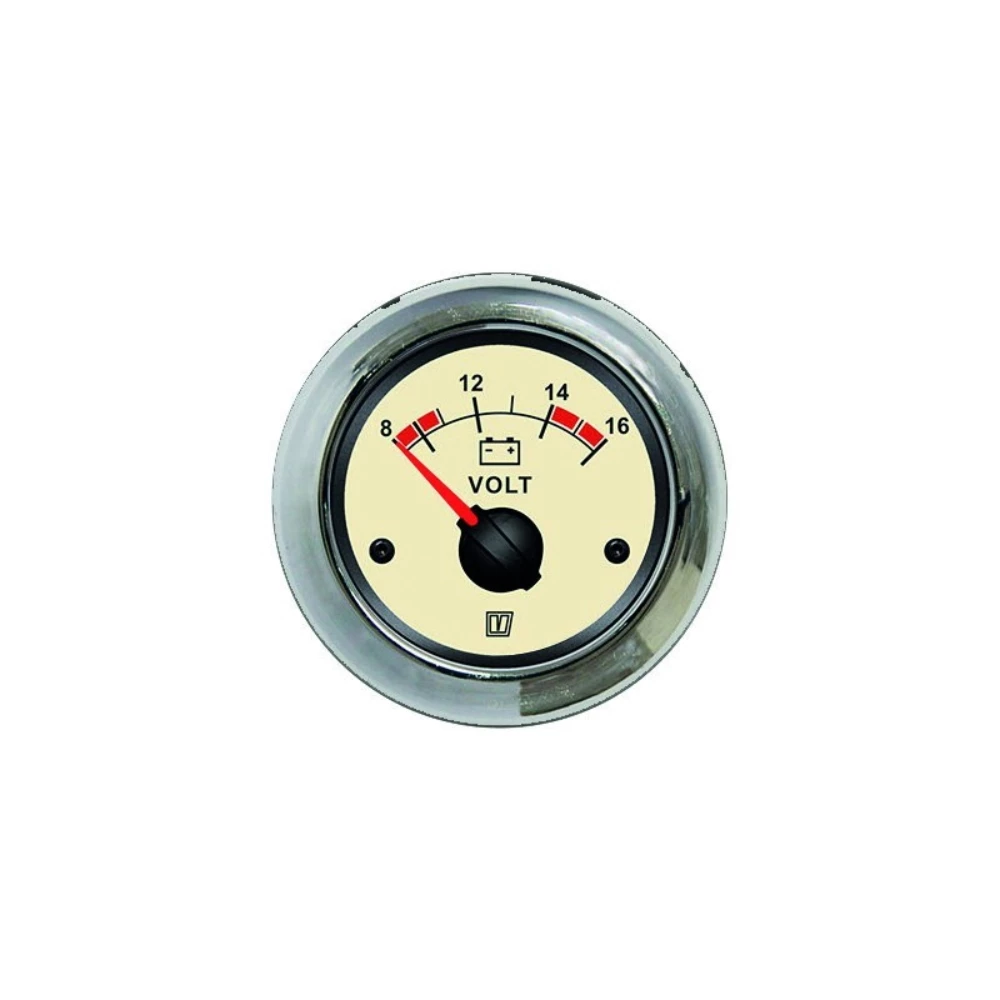 VETUS Voltmeter Cream 12V 52mm Cut-Out Size 1 VETUS Voltmeter Cream 12V 52mm Cut-Out Size
