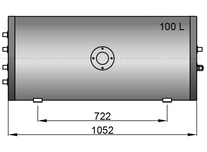 VETUS Twin Coil Calorifier 100 Litre With Fitting Kit And 230V/1500W Element 1 VETUS Twin Coil Calorifier 100 Litre With Fitting Kit And 230V/1500W Element