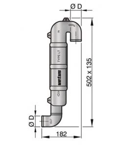 VETUS WLOCKLT Plastic Gooseneck