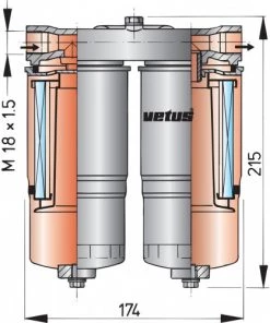 VETUS Petrol/Diesel Filter 720L/H