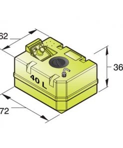 VETUS Plastic Drinking Water Tank 40L With Connections And Inspection Lid