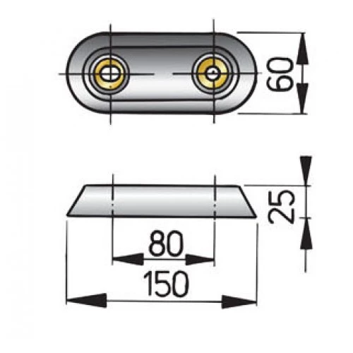 VETUS Zinc Hull Anode 4 VETUS Zinc Hull Anode - Image 4