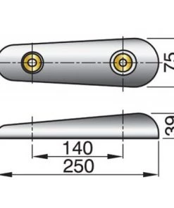 VETUS Zinc Hull Anode 17 VETUS Zinc Hull Anode -Cheap VETUS Store zink25sc 1 1