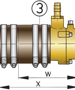 VETUS Bronze Flexible Inner Bearing With Dual Lip Seal 60mm